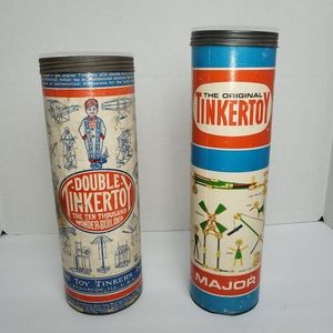 Two Vintage Tinkertoy Major Set No. 136 and Double Tinkertoy